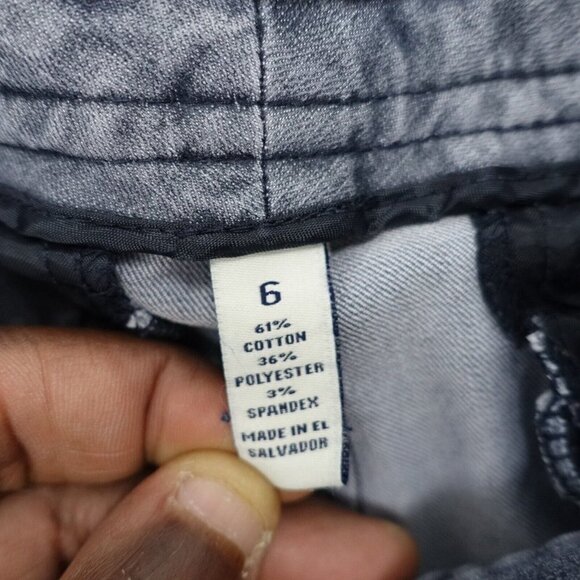 Bass Straight Pants Women's Size 6 Gray Denim Mid-Rise Pockets Stretch Cotton - Picture 6 of 8